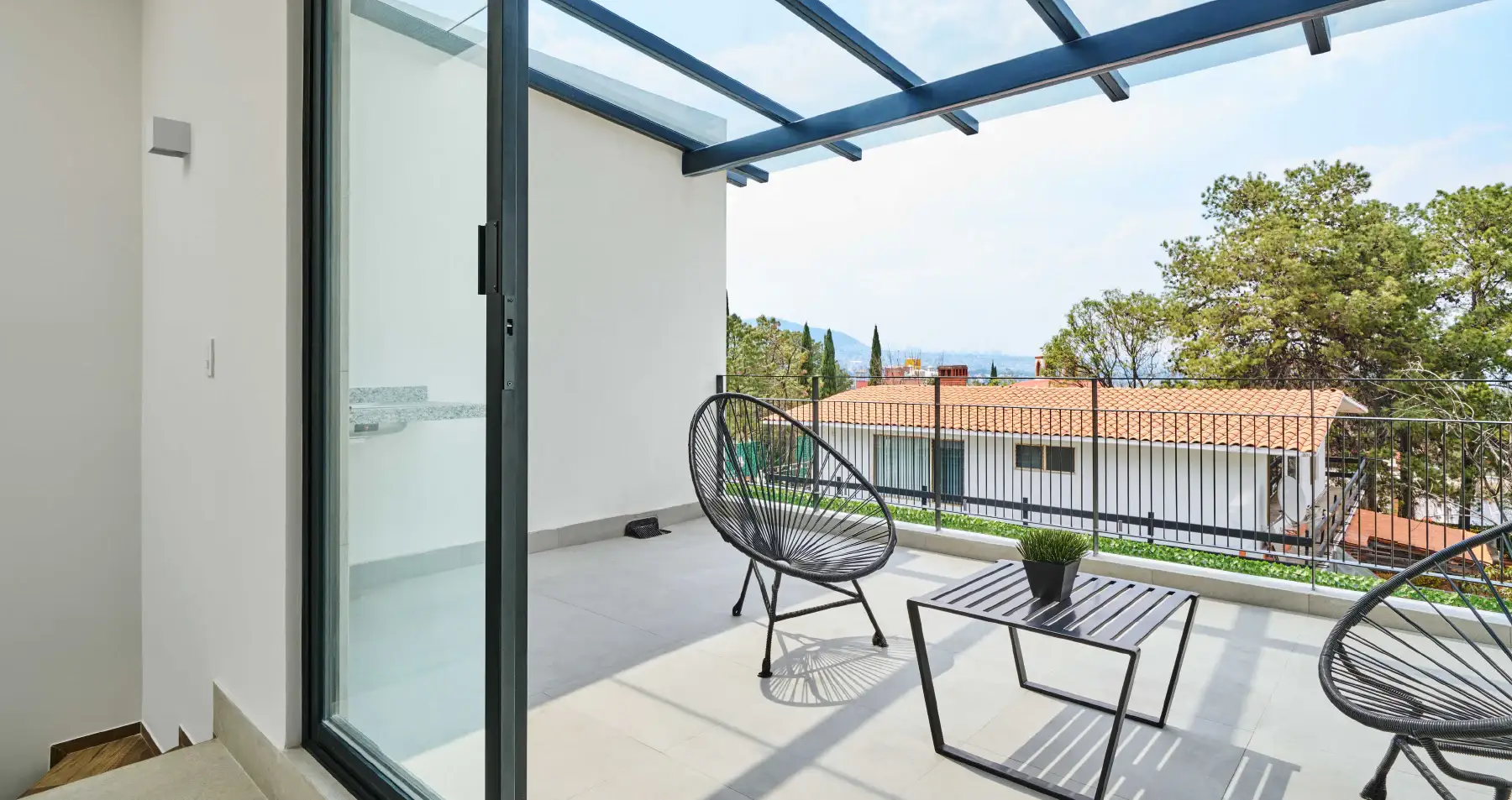 Terraza con pérgola de Tekax