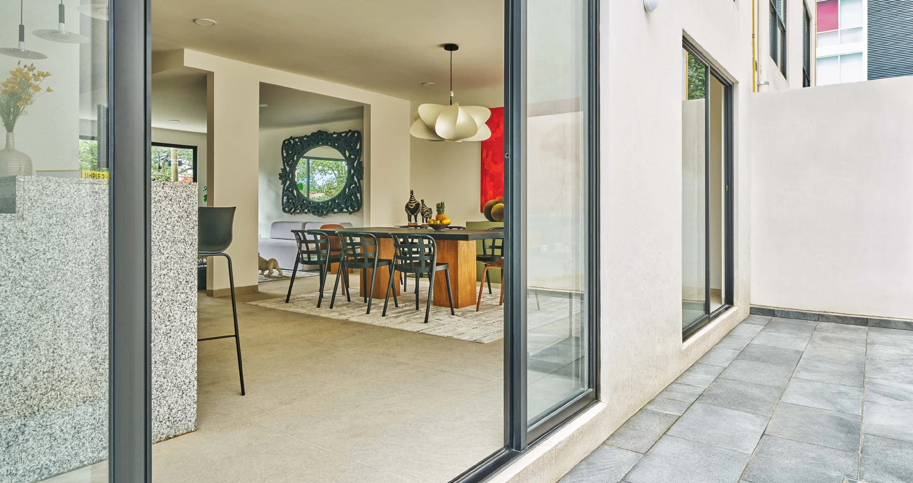 Terraza y exterior de una residencia Motul